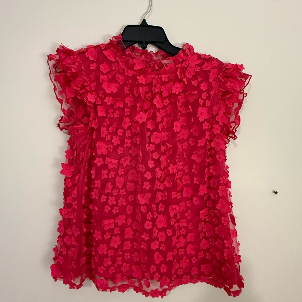 Eva Franco Pink Lace Blouse